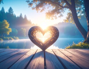 Fototapeta premium heart in the sky