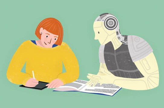 A Robot Tutor and a Student