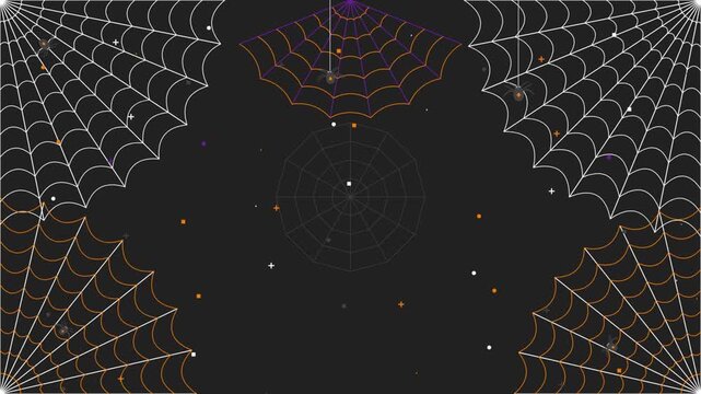 Spooky Animated Spider Web Background for Halloween