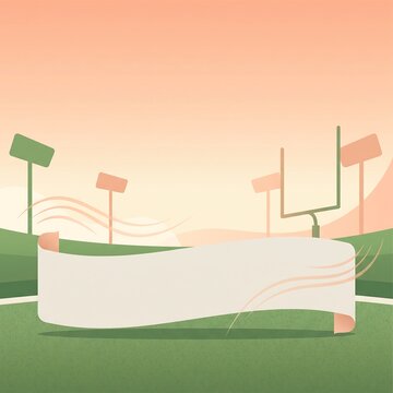 American football stadium field landscape banner