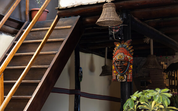 Indigenous house interior in Ollantaytambo, Sacred Valley Peru