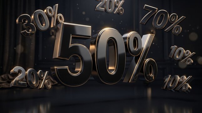 Futuristic 3d typography with metallic and glowing elements against a dark background