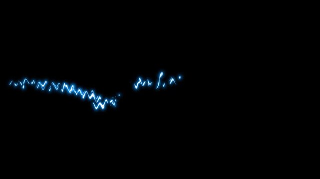 Lightning Energy Effects blue lightning bolts with dynamic thunder.Electric lightning spark loop effect animation with black background,seamless high voltage energy flash.4k video