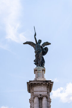 Angel statue atop St. Peter's Basilica in Vatican City
