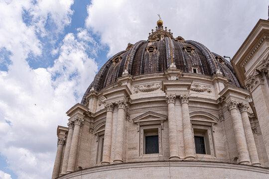 St. Peter's Basilica dome architecture in Vatican City