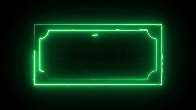 Green Neon Technology Finance Abstract Background Animation