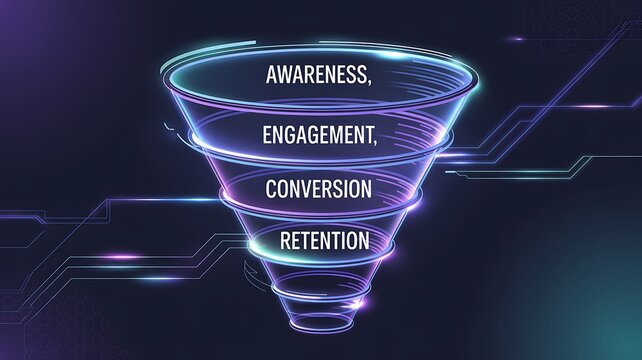 Sales funnel Infographic design template 5 steps to success. Vector illustration.  
