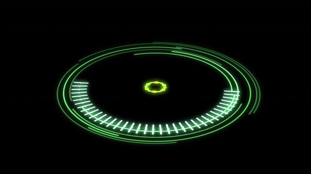 3D Map Target Icon X60 Degrees Green Meter Animation Loop