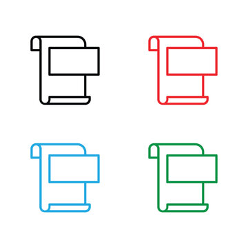 File icon in flat style, simple document symbol for digital data and document management isolated on white background.