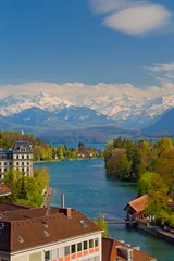 Panoramic view of Thun City, Swiss Alps, Switzerland © santosha57