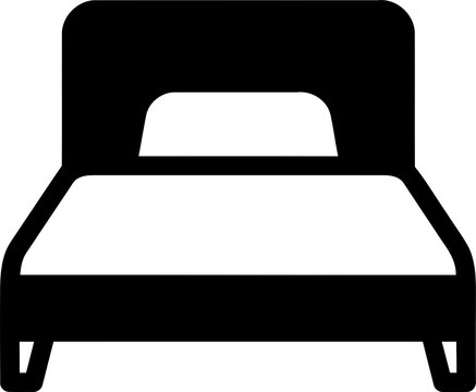Bed bedroom furniture icon