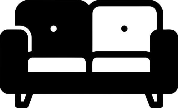 Sofa couch furniture icon