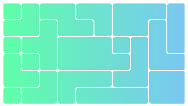 Bento Grid, Abstract Gradient Geometric Modular Background with Rounded Rectangular Blocks for Modern Web and Presentation Design Bento grid