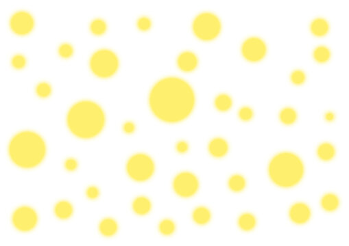 Yellow Abstract Bokeh Circle Pattern on Transparent Background