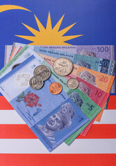 Malaysian ringgit banknotes as a tool for trade and financial transactions. The Malaysian ringgit © chernikovatv