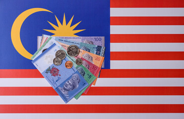 Malaysian ringgit banknotes as a tool for trade and financial transactions. The Malaysian ringgit © chernikovatv