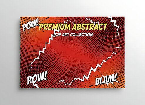 Abstract Comic Pop Art Background with Pow and Blam Effects.