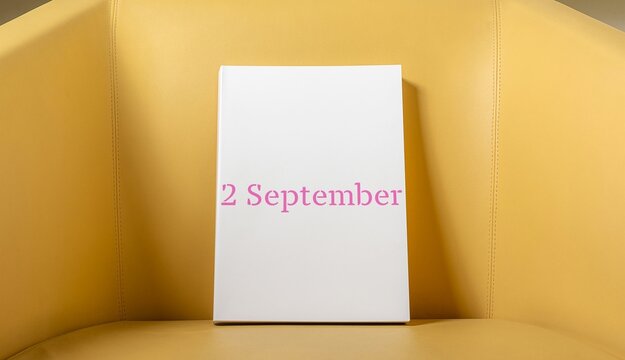 Calendar card displaying 2 september date for minimal schedule planning and modern time management.
