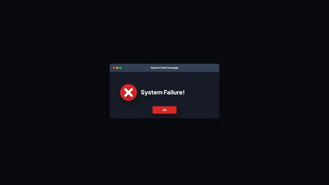 Attention High Resource Consumption Pop Up Window Motion Graphic Animation Dark Theme UI For System Performance Warning