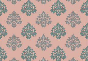 Fototapeta premium Luxurious Ornamental Background Featuring Intricate Baroque Damask Motifs