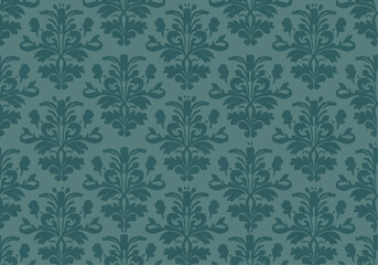 Fototapeta premium Premium Vintage Damask Pattern With Rich Decorative Botanical Symmetry