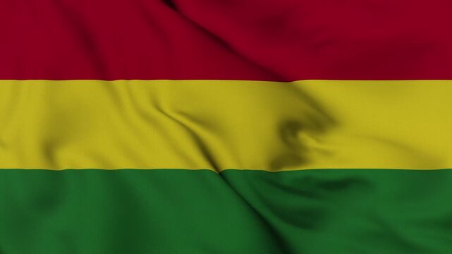 4K animation of the Bolivian national flag waving in the wind