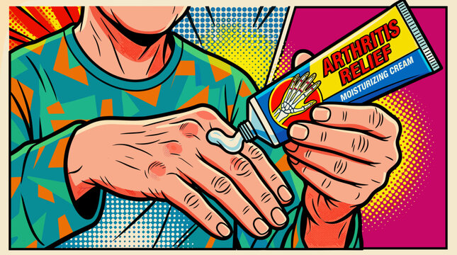 Person applying arthritis relief cream to hand for World Arthritis Day  