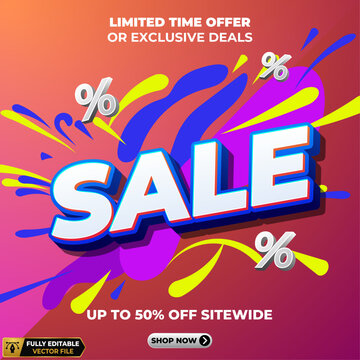 Creative sale poster with splatter art. discount banner design template. special offer commercial advertising graphic. modern retail marketing vector discount promotion shopping commercial
