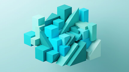 Fototapeta premium Abstract 3d financial growth chart rising upwards