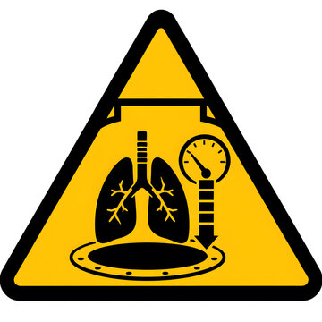 Low Oxygen Confined Space Respiratory Hazard Warning Sign