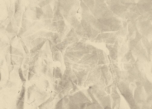 Aged newspaper halftone abstract dotted background and texture