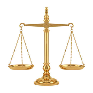 Golden scales of justice symbolizing balance and fairness in law