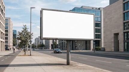 Fototapeta premium Blank Outdoor Billboard Advertising Mockup