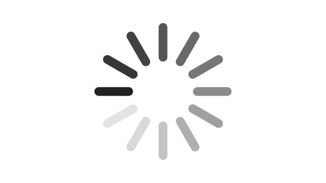 Collection of minimalist digital loading spinner icons