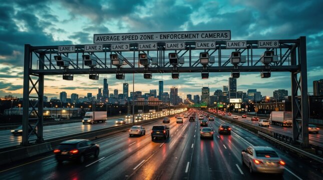 Capturing Dynamic Urban Parkway Traffic Congestion And Speed Enforcement During Twilight