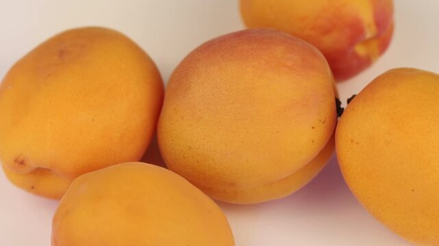 Fresh apricots on display at a local market