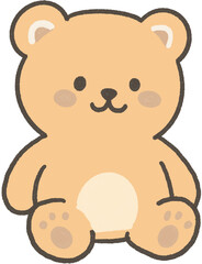 Hand Drawn Cute Bear Character Illustration  © 정원 조