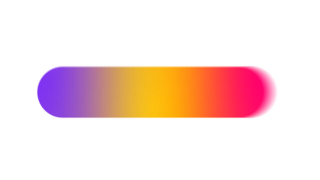 Colorful rounded rectangle banner with purple and yellow gradient and soft drop shadow colorful bar graphic element web button UI element shape design abstract shape white background