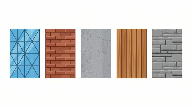 Construction Material Texture and Building Surface Pattern Collection
