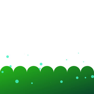 Green grass with water droplets illustration isolated on transparent background