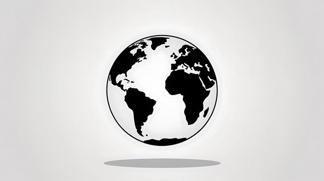 Simple black earth planet icon vector