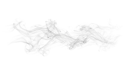 Fototapeta premium Elegant white smoke swirls and curves a wispy abstract shape isolated on transparent background