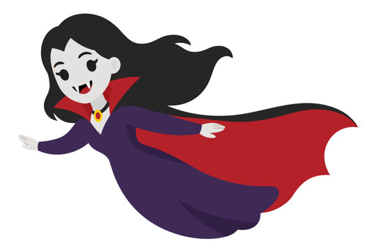 vampire lady vector illustration