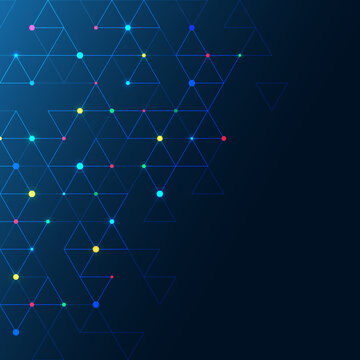 Abstract technology background with a geometric pattern of triangle shapes. Graphic design element