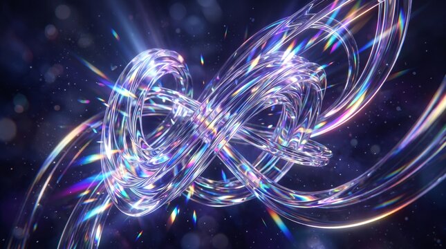 Abstract digital light streaks forming a futuristic and dynamic energy flow pattern
