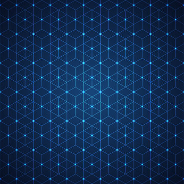 Abstract technology background with a seamless pattern of simple geometric shapes. Stylish texture
