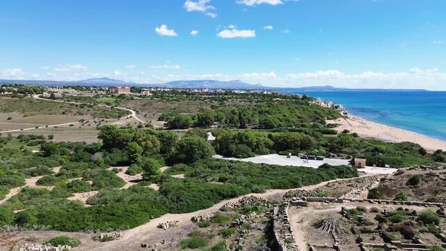 Selinunte site with ancient greek ruins, Sicily island, Italy