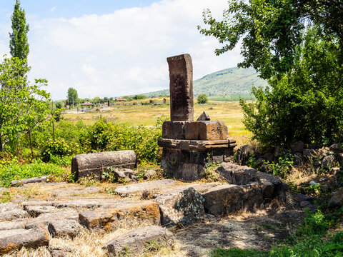old tombs in Saghmosavank Monastery, Armenia