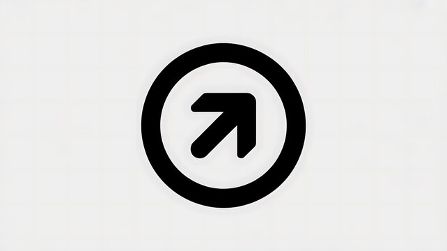 Black arrow pointing up and right in circle