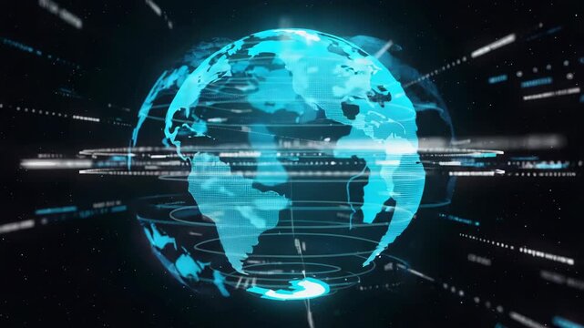 Digital Global Network Earth Visualization for Future Technology